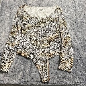 pink leopard body suit